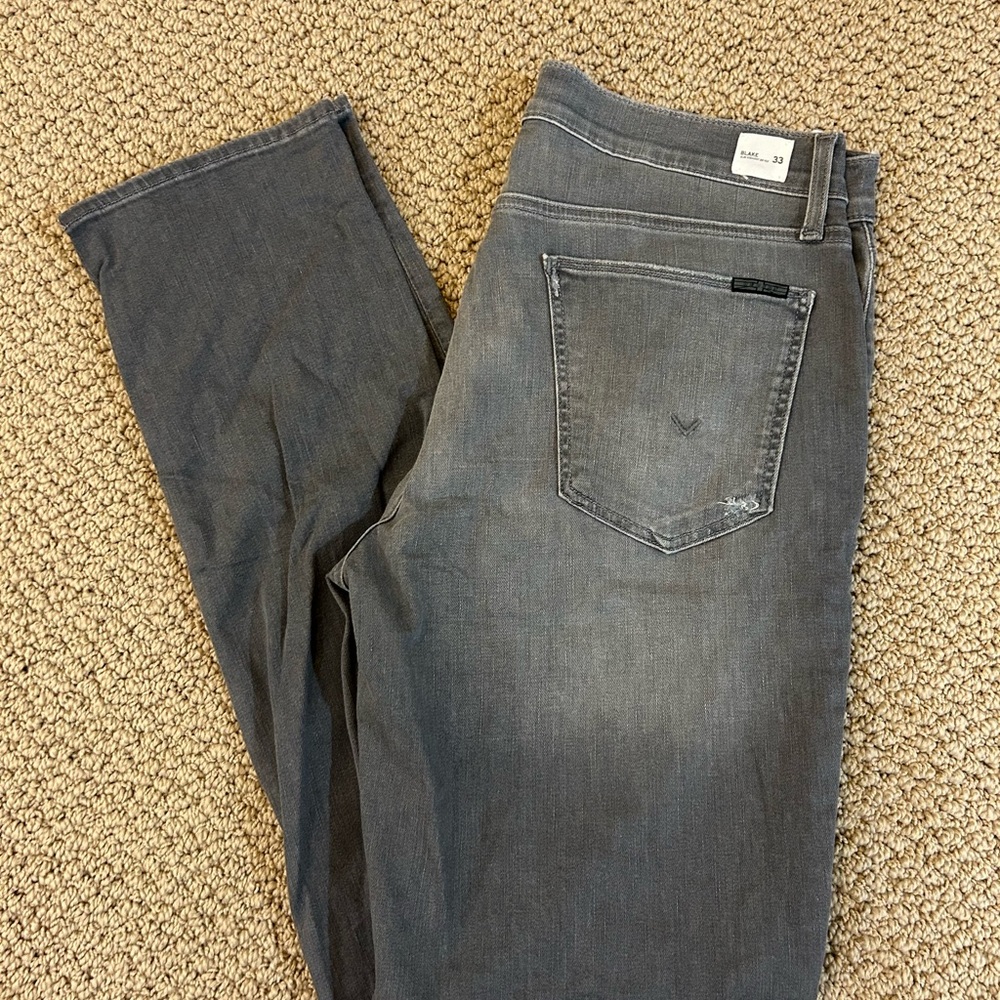 Hudson Jeans Gray Slim Straight Denim Modern Fit